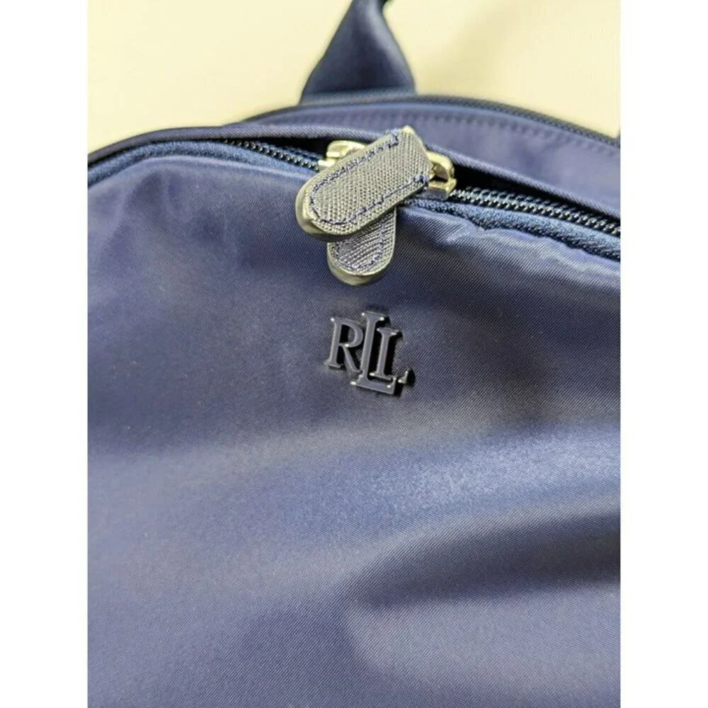 Lauren Ralph Lauren Nylon Medium Stevie Backpack Refined Navy (MSRP $275)